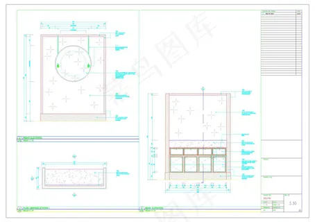 天津某星级酒店中餐厅cad素材