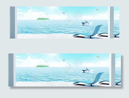 夏天清新淡雅海报背景图片