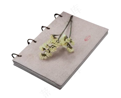 笔记本日记本上的花