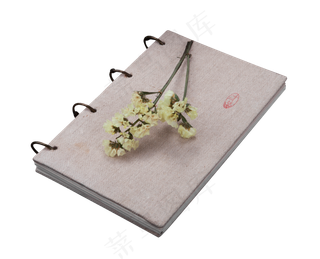 笔记本日记本上的花