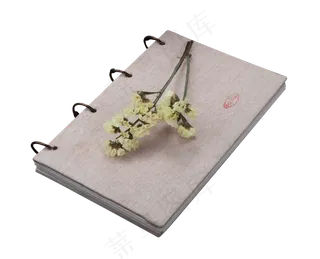 笔记本日记本上的花