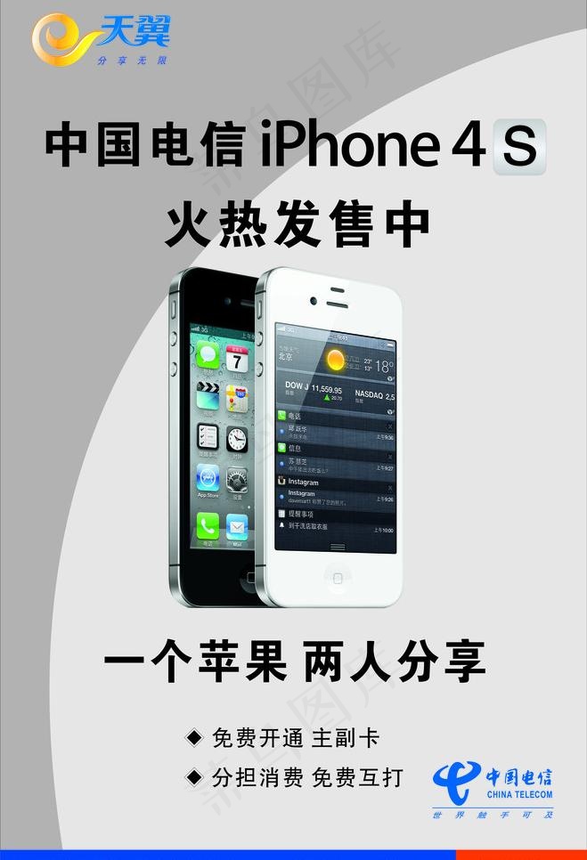 电信版iphone4s手机图片cdr矢量模版下载