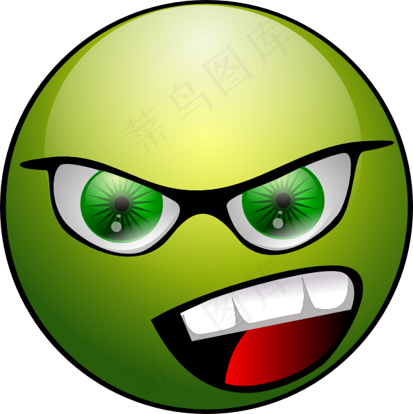 绿色raphie偷了灯笼笑脸剪贴画