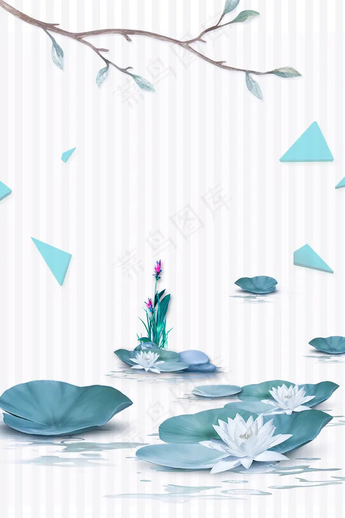 绿色清新春夏信纸背景小报作文小清新...