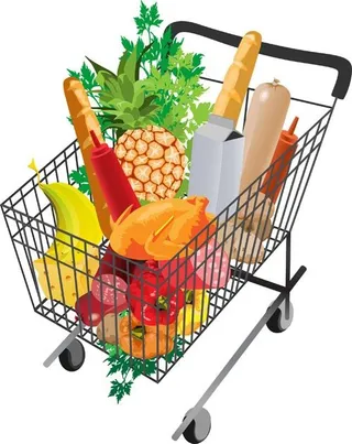 矢量生鲜车超市图片素材
