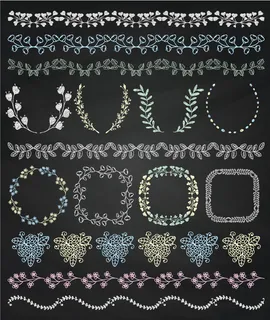 彩色花纹边条和框架矢量素材下载 彩色花纹边条和框架矢量素材下载