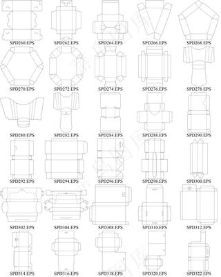 多边形拼合型包装盒结构图