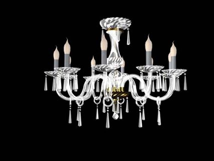 水晶灯3d模型灯具模型图片 5