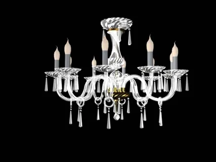 水晶灯3d模型灯具模型图片 5