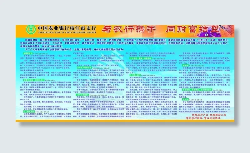 农行展板 惠农业务图片