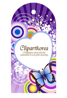 5款心形主题标签矢量素材