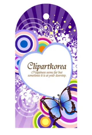 5款心形主题标签矢量素材