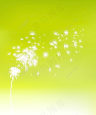 蒲公英矢量春天背景