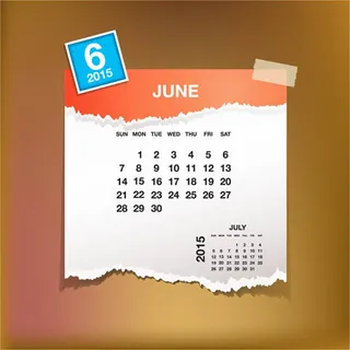 2015延年日历贴条矢量素材