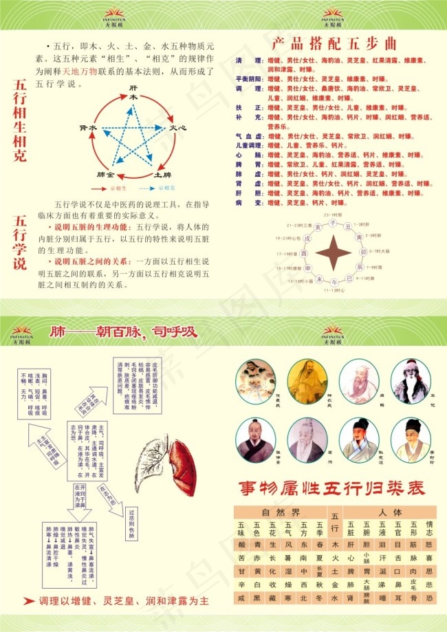 无限极五行养生cdr矢量模版下载
