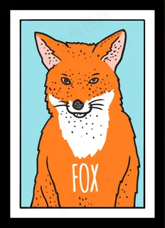 简约森系手绘动物装饰画插画背景元素