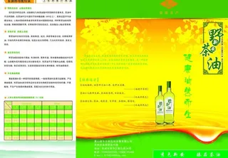 茶油三折页图片