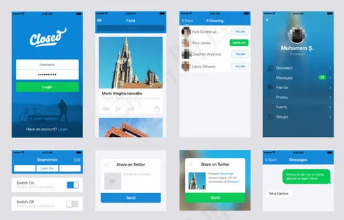 清爽简约APP模板