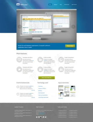 蓝色网络应用模板图片