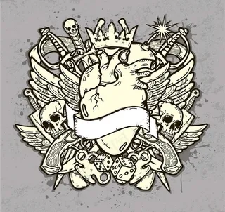 T恤花纹纹身图案