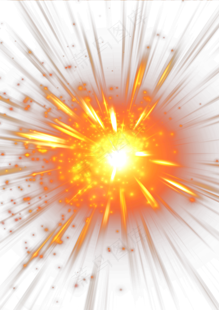 能量爆发火光炫光png免扣素材
