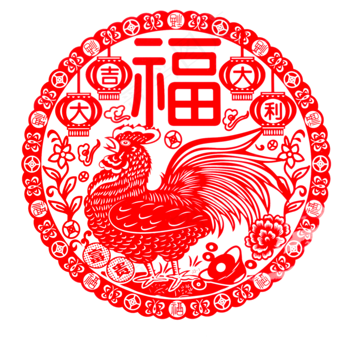 2017最新鸡年海报设计元素(2839X2791)