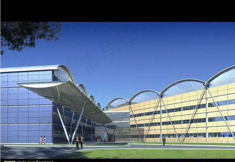 体育馆馆室外效果图图片