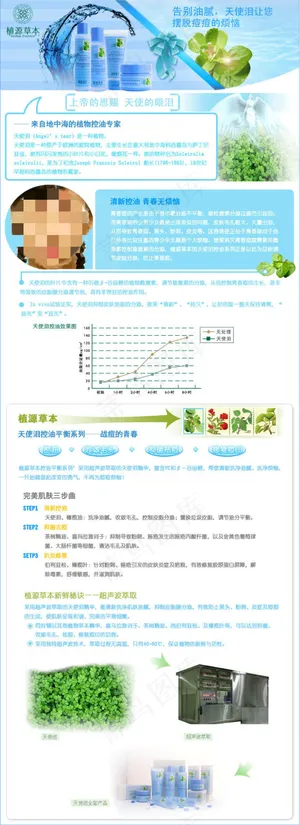 祛痘护肤化妆品淘宝首页模板
