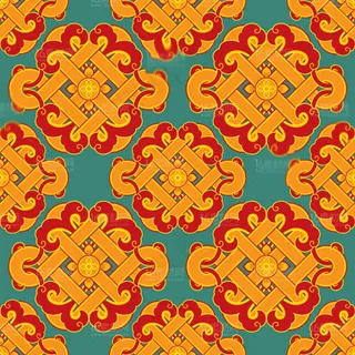 黄色花纹底纹元素矢量素材