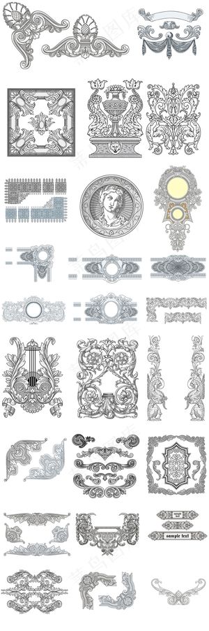 复古欧式边框花边集合