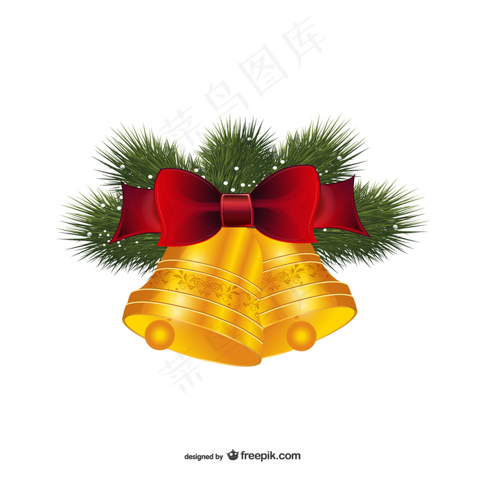 红色的圣诞铃铛