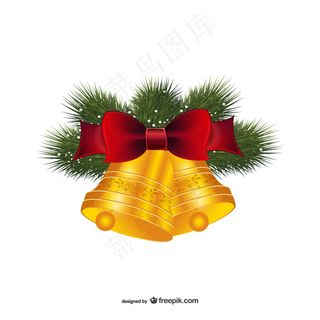 红色的圣诞铃铛
