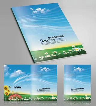 环保学校教育画册封面设计模板