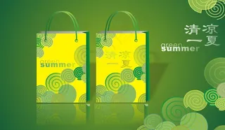 绿色手提袋图片