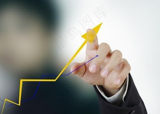 手指上升箭头图片