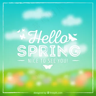 春天的模糊背景