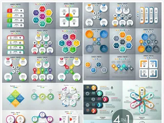 ppt元素图标信息图表矢量素材