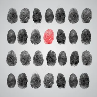 手指指纹矢量图