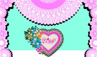 高清CDR下载蕾丝立体花框