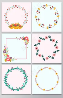 极简淡雅秋天花环矢量素材 极简淡雅秋天花环矢量素材