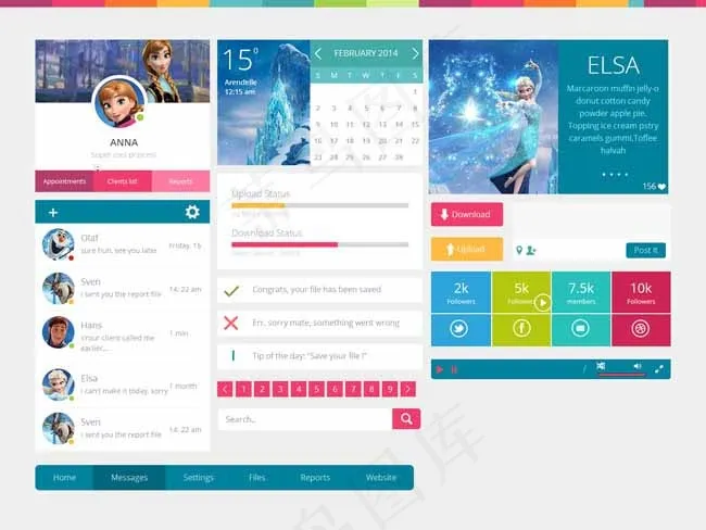 免费用户界面工具包模板