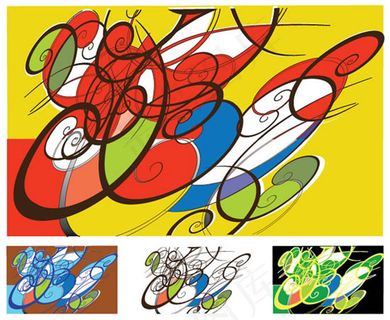 抽象艺术背景矢量图