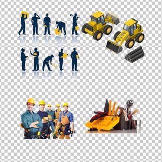 安全生产工人标签元素