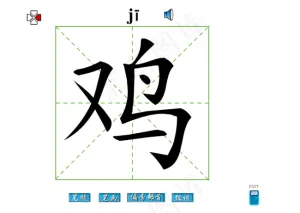 鸡字笔画flash教程