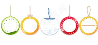 可爱圆形空白标签吊牌