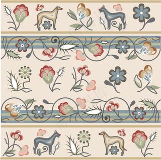 精致的花纹背景04矢量