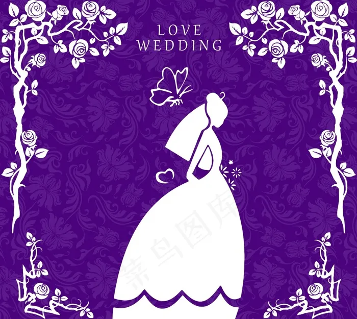 婚礼紫色背景(11140X9947(DPI:72))psd模版下载