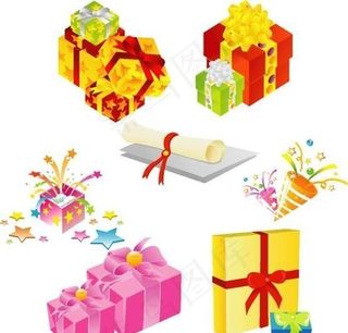 礼品包装矢量素材
