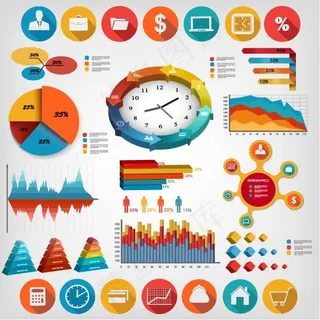 创意几何信息图设计矢量素材
