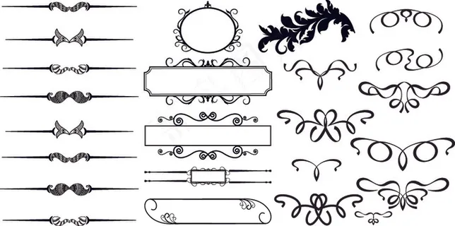 矢量素材的精致图案边框矢量素材05